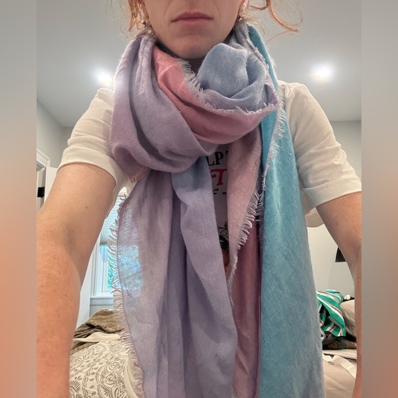 ***SOLD*** Louis Vuitton X Alex Israel Pink Blue Ombré Gradient Shawl - Picture 6 of 6